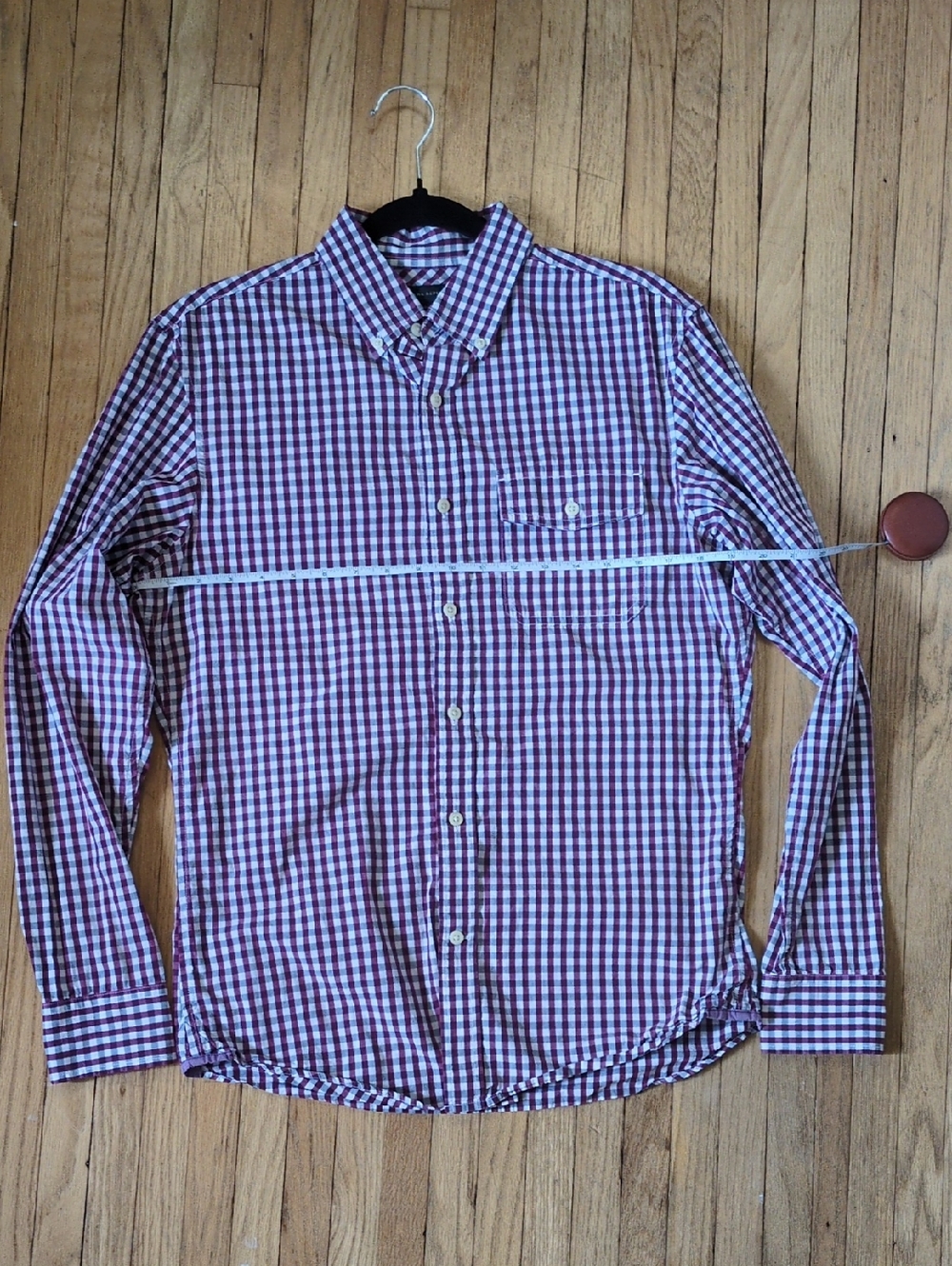 Banana Republic Purple Gingham Button Down Shirt
